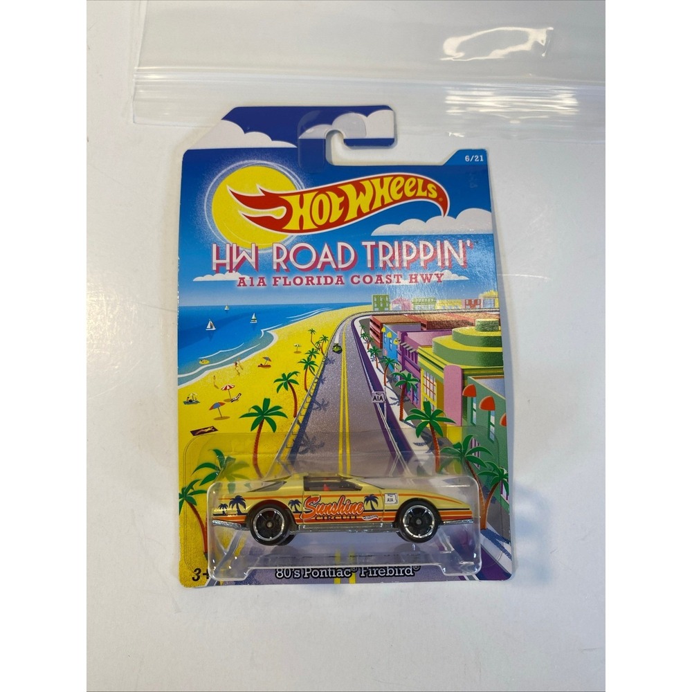 Hot Wheels HW Road Trippin A1A Florida Coast Hwy 80s Pontiac Firebird CBJ03